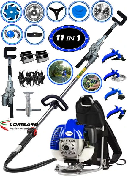 Lombard NEW 12 Parça Full Set Sırt Tırpan + Zeytin Toplama + Çapalama Seti ürün görseli 1