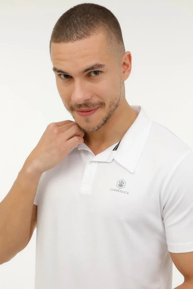 Lumberjack Ct461 Sherman Erkek Yakali Tshirt - Beyaz - 4