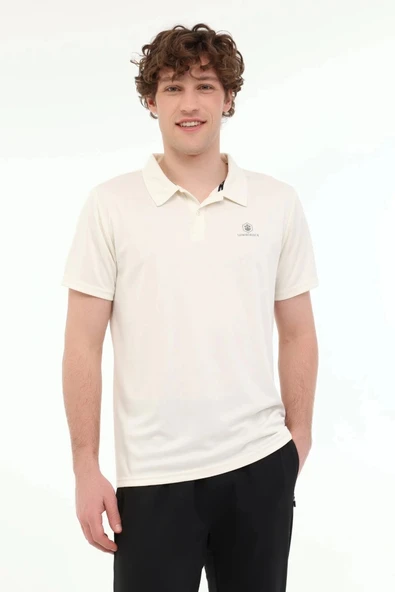 Lumberjack Ct461 Sherman Erkek Yakali Tshirt - Kirik Beyaz - 1