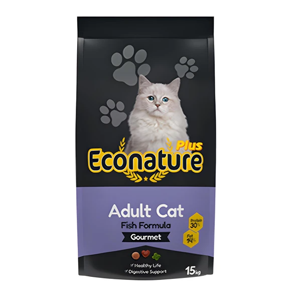 Econature Plus Balıklı Yetişkin Kedi Maması 15Kg
