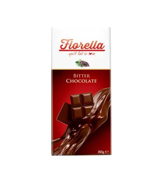 Fiorella Bitter Çikolata Tablet 80 Gr. 10 lu (1 Kutu) - Resim 5