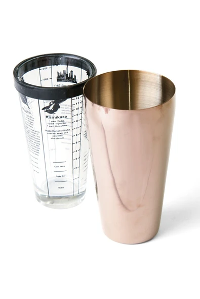 DLEK STORE Boston Model Cam Kokteyl Shaker Bakır Renk 400 Cl 1 Adet ürün görseli