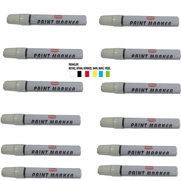 Rikoty Paint Marker Markalama Kalemi 12 Adet - 4