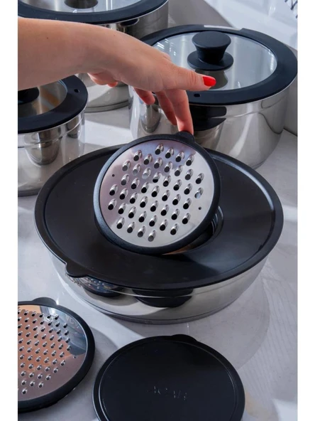 Acar Mars 12 Parça Çelik Tencere Seti KRT-08620 - 5