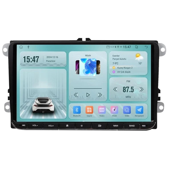 Newfron Nf-z9v1 Android Ekran Multimedya 9" Vw Universal 4+32gb 4 Çekirdek Android 13