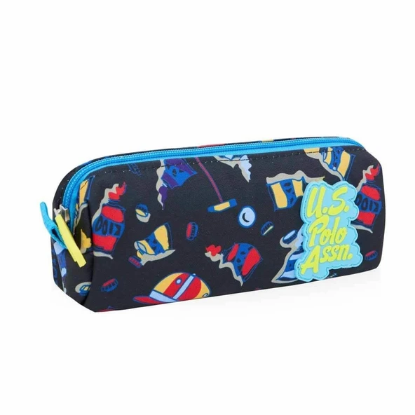 U.S. Polo Assn. Tek Bölmeli Kalemlik Siyah Desenli PLKLK22060 ürün görseli