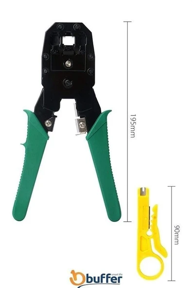 Fege Store ® 3ü 1 Arada Modüler Kablo Sıkma,Soyma ve Kesme Pensesi - 9