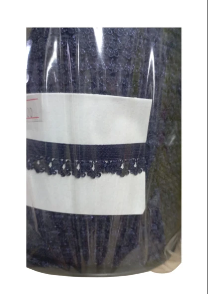 Çamaşır Lastiği Dantelli 1 cm 75 Metre 1 Top Lacivert - 1