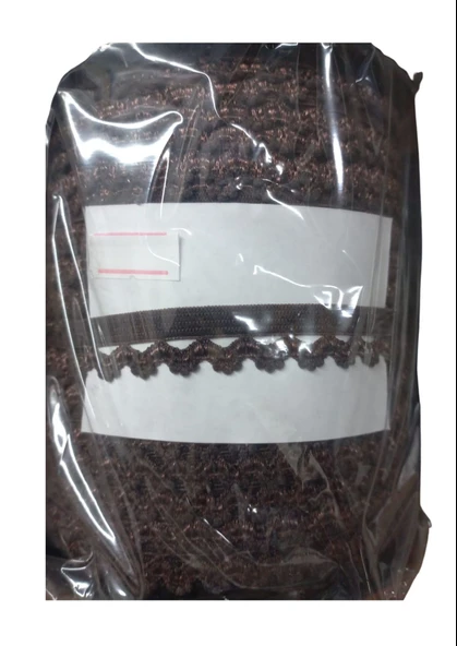 Çamaşır Lastiği Dantelli 1 cm 75 Metre 1 Top Kahverengi - 1