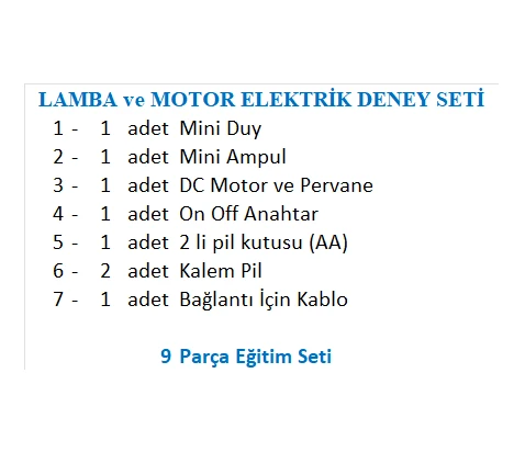 LAMBA ve MOTOR ELEKTRİK DENEY SETİ - Resim 2