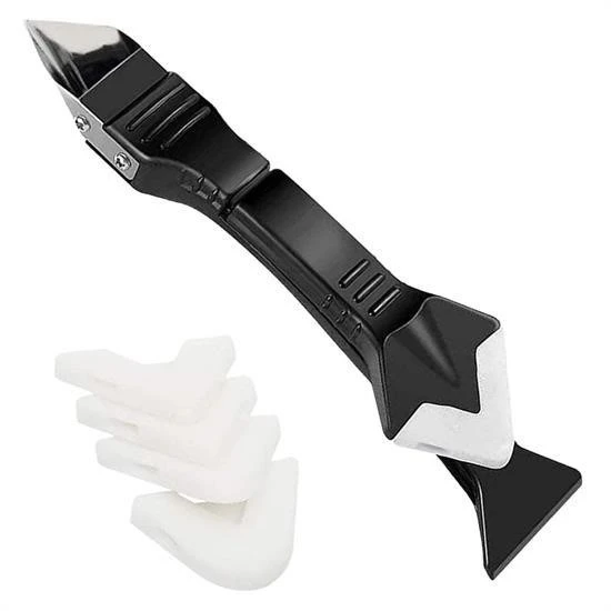 Fege Store ®  3 ü 1 Arada Fayans Derz Silikon Kazıyıcı Sıyırıcı Ve Uygulayıcı Aparat - 1