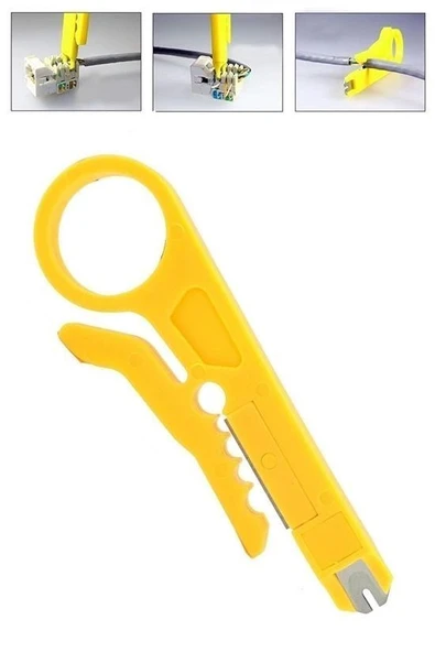 Fege Store ® 3ü 1 Arada Modüler Kablo Sıkma,Soyma ve Kesme Pensesi - 10