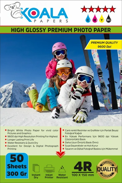 Koala Papers Canon E414 Yazıcı için Pg-46 Cl-56 Evertday Premium Parlak 10x15cm Fotoğraf kağıdı 300 gr. 50 Adet ürün görseli