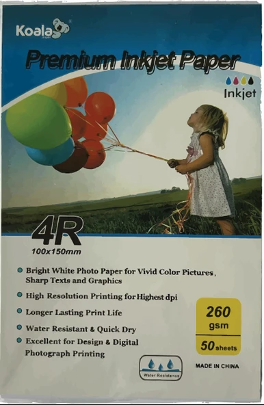 Koala Papers Canon E414 Yazıcı için Pg-46 Cl-56 Evertday Premium Parlak 10x15cm Fotoğraf kağıdı 260 gr. 50 Adet