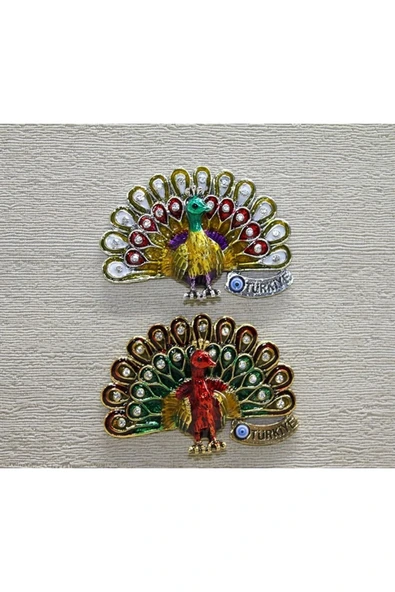 Swaroski Tavuskuşu Magnet - 1