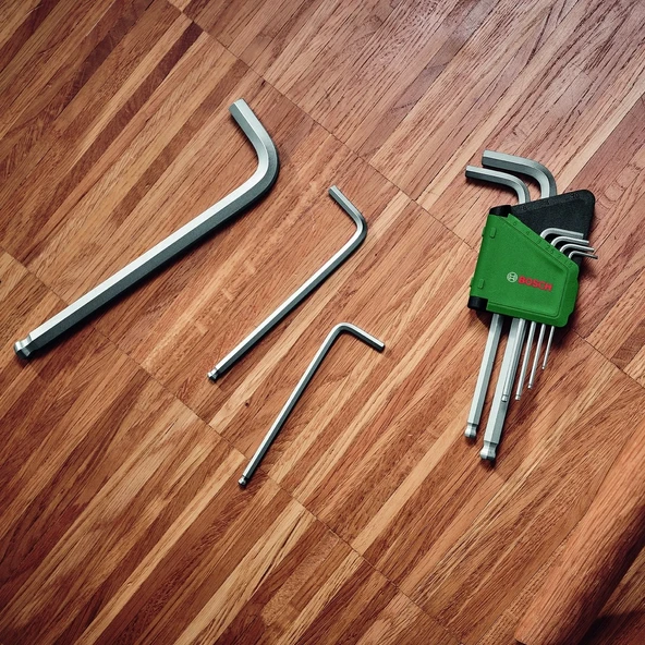 Bosch Top Başlı Uzun Alyan Anahtar Takımı 9 Parça - 1600A02BX9 - Resim 3