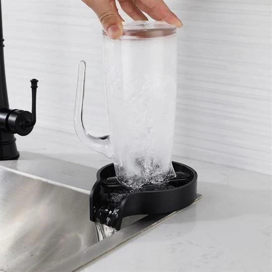Fege Store ® Yüksek Basınçlı Otomatik Bardak Yıkama Aparatı Mutfak Lavaboları İçin Hızlı Kupa Durulayıcı - 7