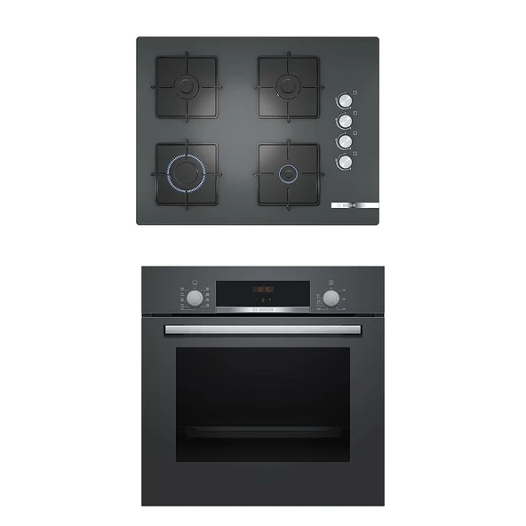 Bosch 2li (POP7C9O12O-HBF514BH0T) antrasit Ankastre Set ürün görseli