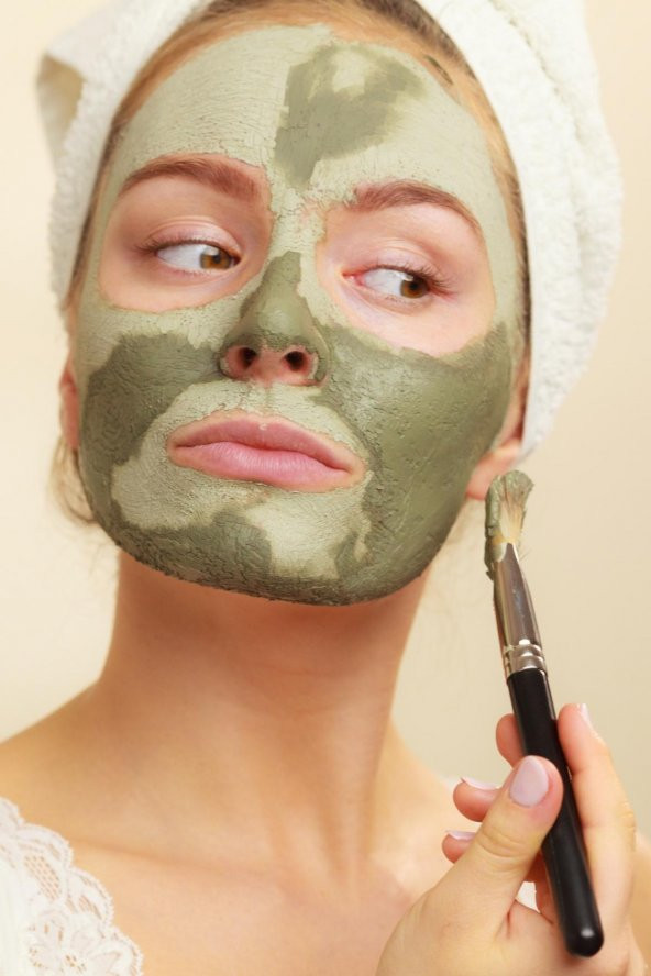 Yeşil Kil Yüz Bakım Maskesi 250 GR- Kabak Lifli Yüz Peeling Diski - 3
