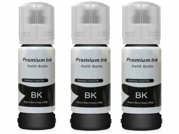 Oratek Epson 103 Uyumlu Siyah İthal Mürekkep -L1210-L1250-L3210-L3211-L3250-L3251-L3152-L3156-L3256-L3260-L5290-L5296 / 3 Adet ürün görseli 1