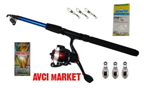 KAMIŞ MAKİNE OLTA SETİ ÇOCUK İÇİN - Resim 2