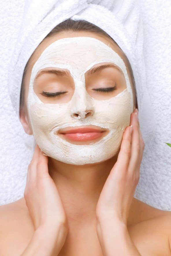 Beyaz Kil Yüz Bakım Maskesi 250 GR- Kabak Lifli Yüz Peeling Diski - 3