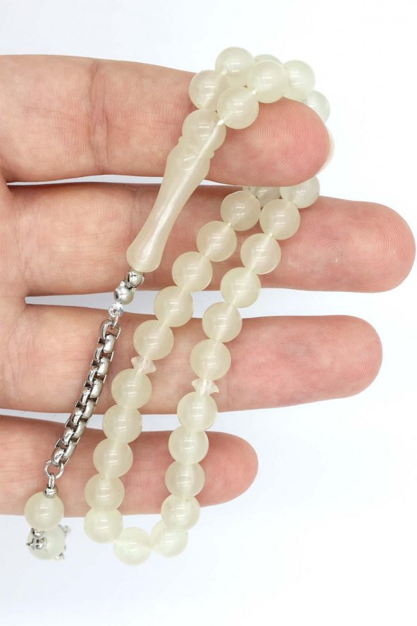 Fosforlu Serisi Bukalemun Küre Kesim Fosforlu Kedi Gözü Toz Kehribar Erkek Tesbih Karanlıkta Renk Değiştiren Parlayan Tesbih - 4