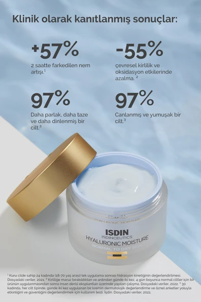 ISDIN Isdinceutics Hyaluronic Moisture - Normal To Dry Skin 50 gr Kuru Ve Normal Ciltler Için Nemlendirici Krem - Resim 3
