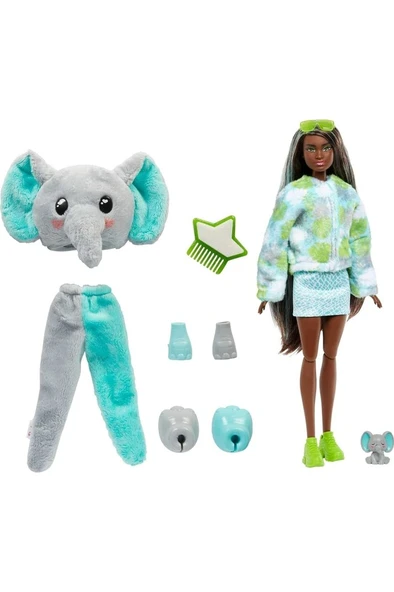 Barbie Cutie Reveal Bebekler Tropikal Orman Serisi - Fil Hkp97-hkp98 - 2