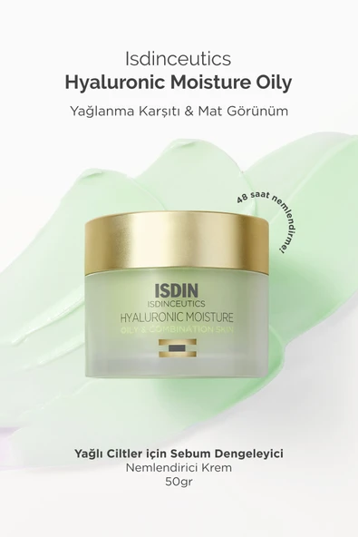 ISDIN Isdinceutics Hyaluronic Moisture - Oily Skin 50 gr Yağlı Ciltler Için Nemlendirici Krem ürün görseli