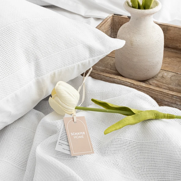 Schafer Home Etamine Pamuk ÇK Nevresim Takımı 4 Parça-Beyaz - 3
