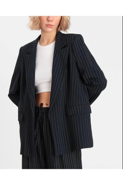 İNSPİRA Çizgili Ceket Lacivert Ceket