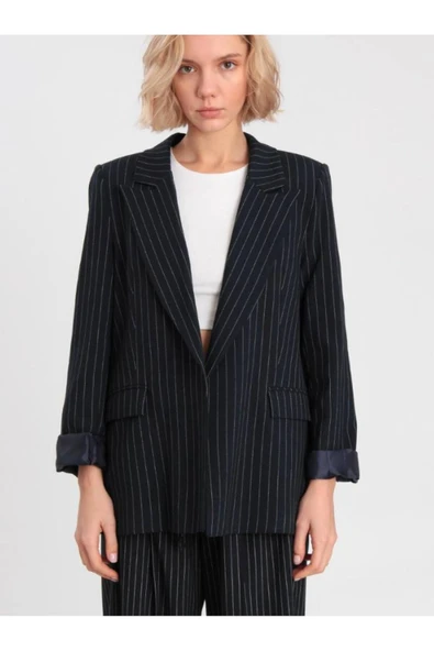 İNSPİRA Çizgili Ceket Lacivert Ceket - 3