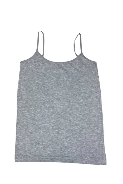 İNSPİRA İp Askılı Düz Pamuklu Likralı Penye Kadın Atlet Ribana Kumaş 4'Lü Paket - 4