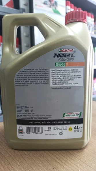 CASTROL POWER 1 RACING 10W-50 4T 4 LİTRE - 2