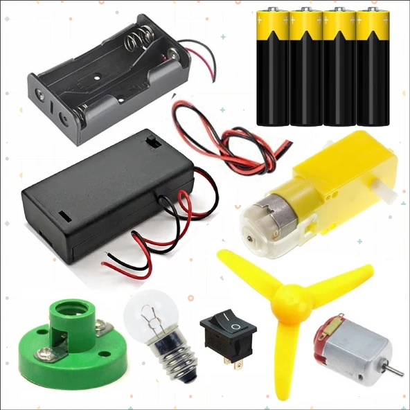 REDÜKTÖRLÜ MOTOR LAMBA ELEKTRİK FULL DENEY SETİ - 1