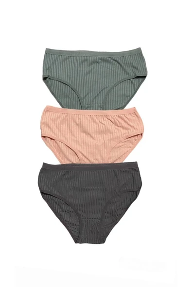 İNSPİRA BÜYÜK BEDEN PAMUKLU ELASTİN KADIN KÜLOT 3'LÜ PAKET