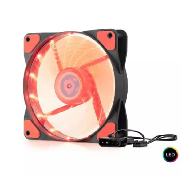 Hadron Hdx1520 12cm Kasa Fanı Performans 4Pin Led Siyah - 1