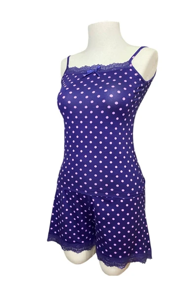 İNSPİRA Askılı Şortlu Pijama Takımı Modal Viskon Karışım - 6
