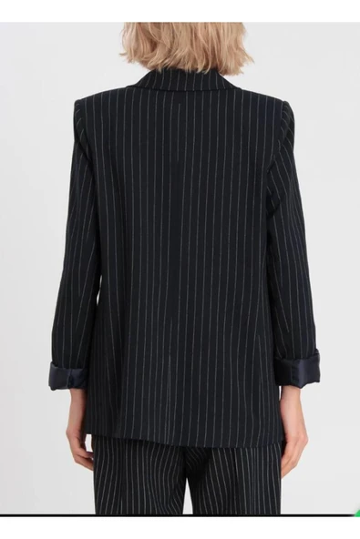İNSPİRA Çizgili Ceket Lacivert Ceket - 2