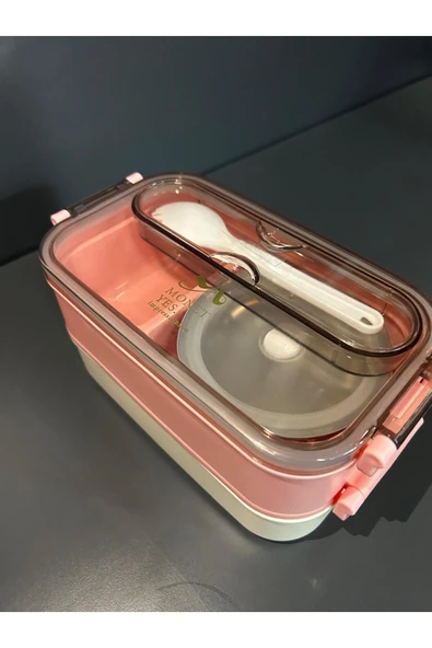 Vagon Vgn-465 Çift Kat Paslanmaz Yemek Kabı Saklama Kabı Gıda Kabı 1500 Ml - Resim 2