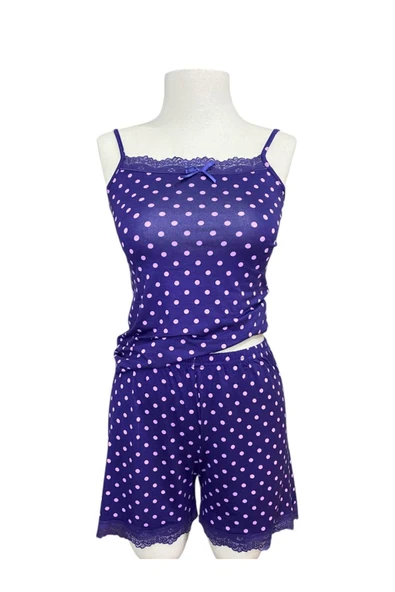 İNSPİRA Askılı Şortlu Pijama Takımı Modal Viskon Karışım