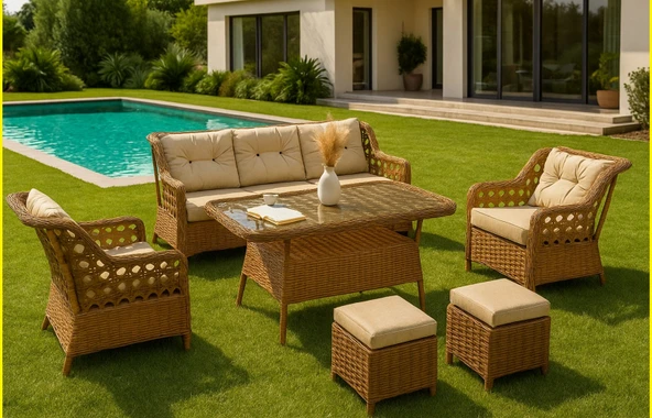 Ayaz Garden Rattan Bahçe ve Balkon Takımı GARANTİLİ