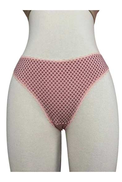 İNSPİRA Dantel Detaylı Kadın Desenli String Tanga Külot 2Li Paket - 2
