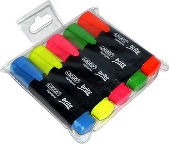 Lacco Fosforlu Kalem Brite 5'li Set | 215 - 2