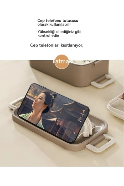 Cooker Yk1612 Paslanmaz Çelik Yemek Kabı Dikdörtgen Çift Katmanlı Yemek Kabı Öğrenci Taşınabilir Yemek Kabı - Resim 5