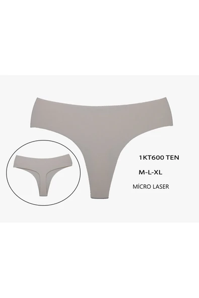 İNSPİRA Micro Lazer Kesim String Tanga Micro Kumaş 3 lü Paket Siyah Vizon Ten Rengi Naylonumsu Doku Değildir - 3