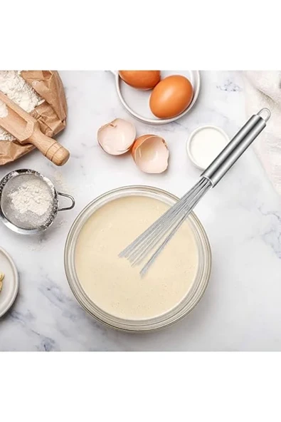 Periboia Paslanmaz Çelik Boncuk Çırpıcı Kaymaz Kırılmaz Yumurta Süt Krema Sos Çırpıcısı Pratik Karıştırıcısı - 3