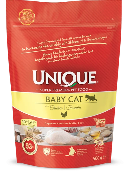 UNIQUE Baby Cat(tavuklu) kuru yavru kedi maması 500gr - 1