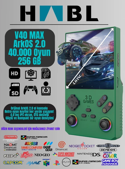 HABL Retro Arcade V40 Max Arkos 2.0 +40.000 Oyunlu El Konsolu 256 GB - 5